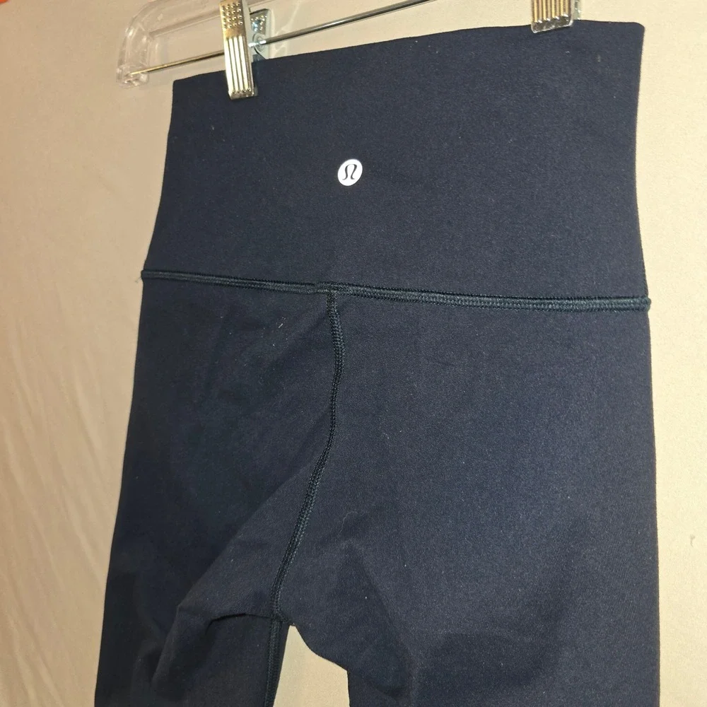 Lululemon Leggings 2 Women Navy Blue High-Rise Cropped Align Style LW6AGOS